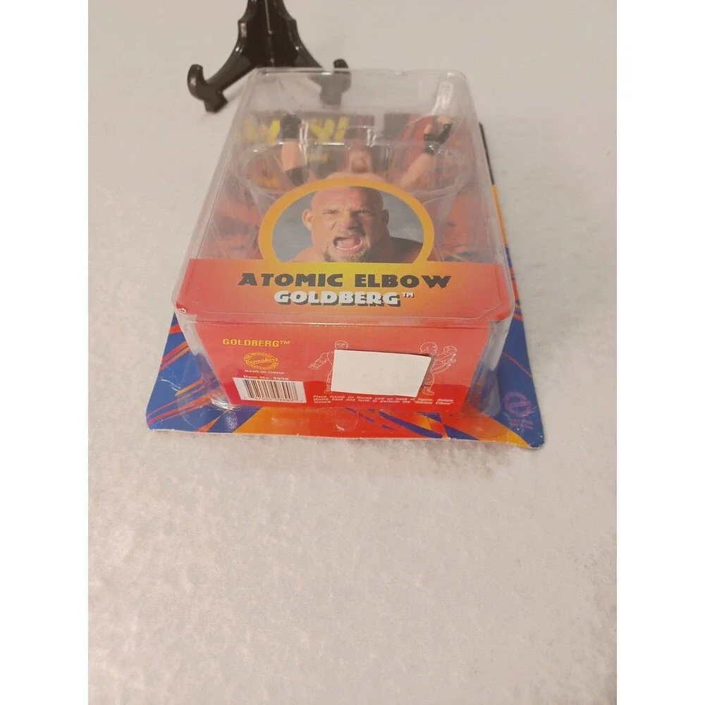 WCW Goldberg Atomic Elbow Action Figure MOC 1998 OSFTM Toy Makers Sealed NIB NWO